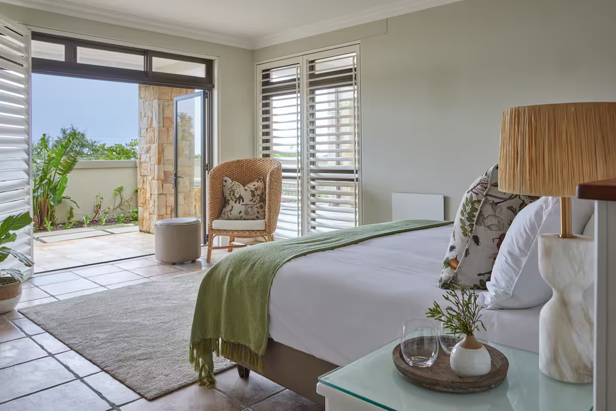 Guest suite opening onto a private terrace
